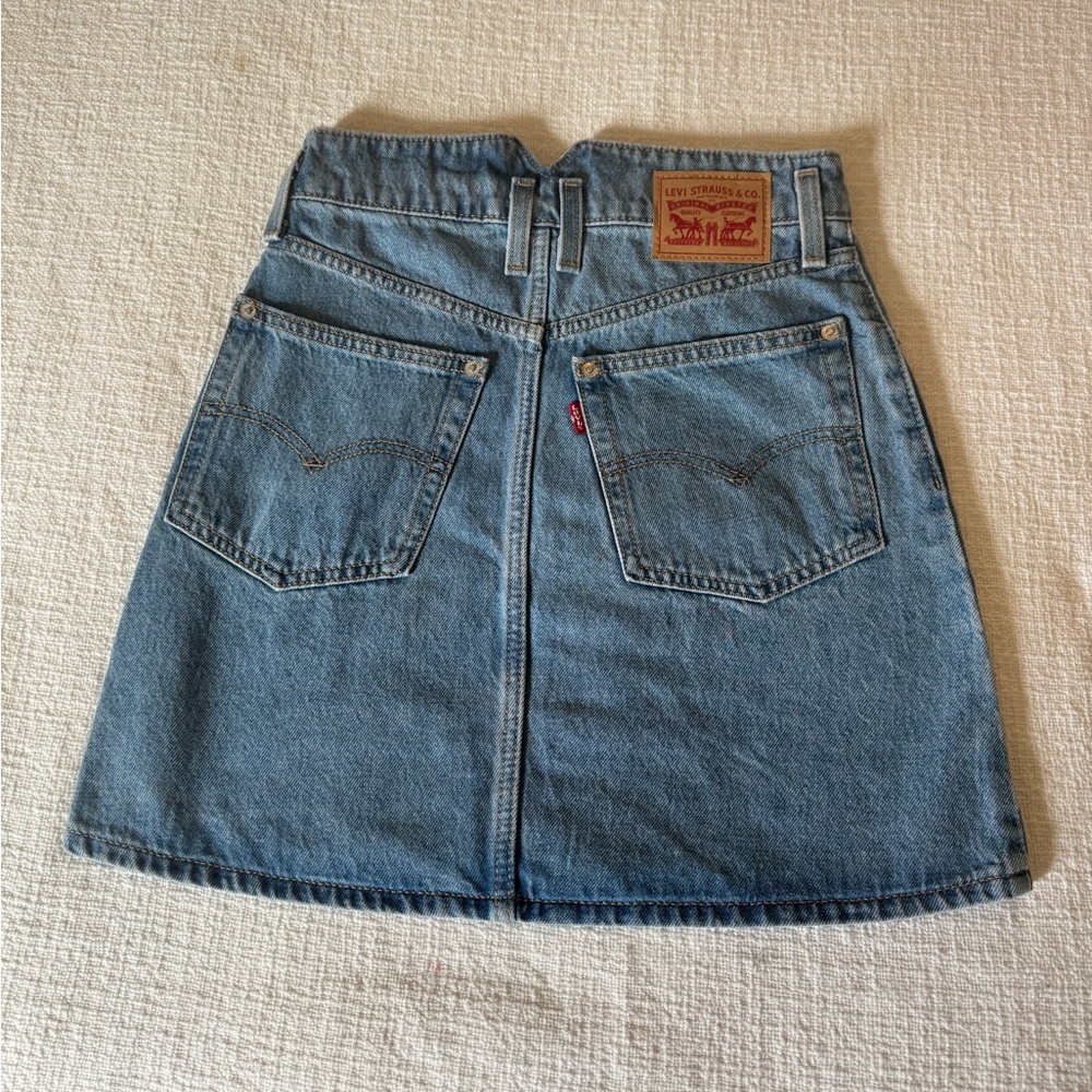 LEVIS Denim Button Down Skirt with Measurements